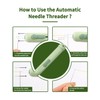 PODOEIL Automatic Needle Threader with 2pcs Sewing Thimble, 3 in