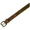 Berne Workwear Men's Leather Belt with Canvas Insert, brown, 40