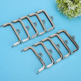 10 piezas de marco de metal para monedero, Dia. 3.3 pulgadas, marco de embrague de bolsa con cierre de cierre retro para bolso de mano que hace suministros para manualidades