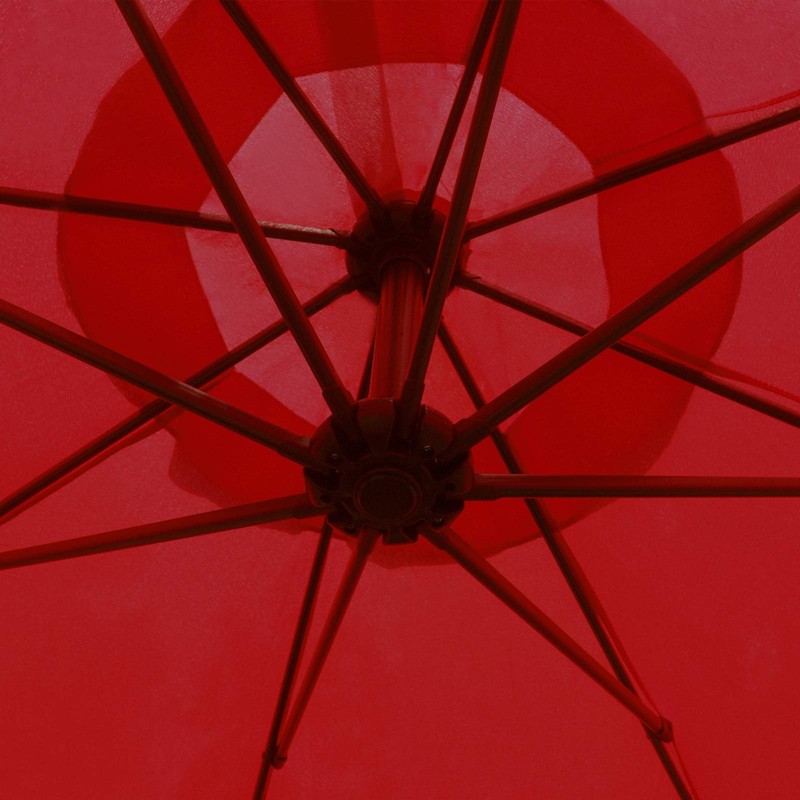 Sunnyglade 10Ft Outdoor Adjustable Offset Cantilever Hanging Patio Umbrella (Red)