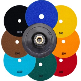 Dia-Dry Professional Diamond Sanding Pad, Ø 125 mm, Velcro Attachment, for Dry Sanding, Natural Stone, Marble, Granite, Perfect for Glass and Ceramic Processing