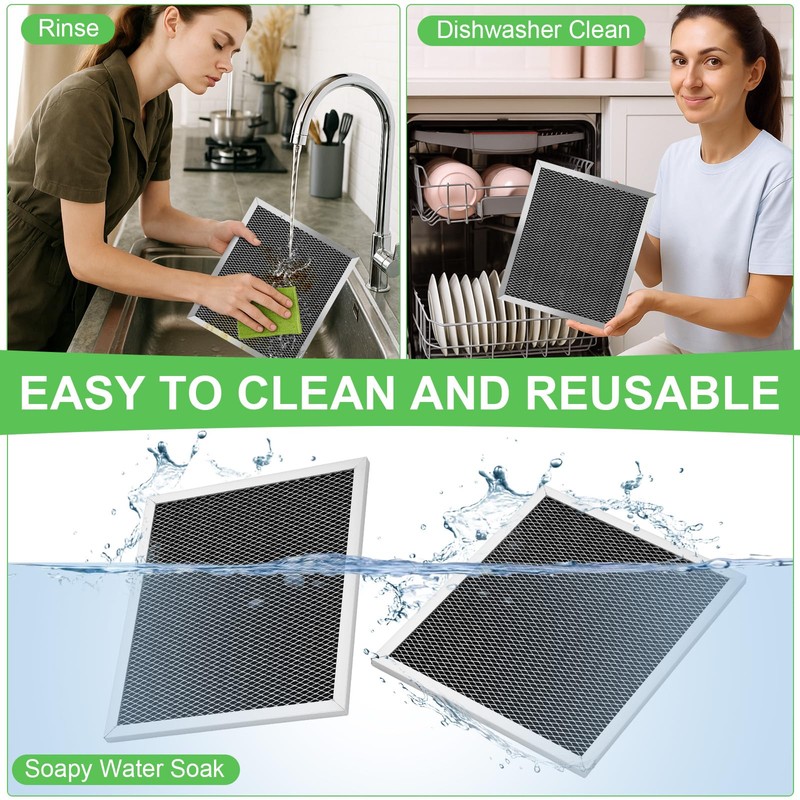 Hortsun 18 Pack Range Hood Filter 8.75 x 10.5 Inch