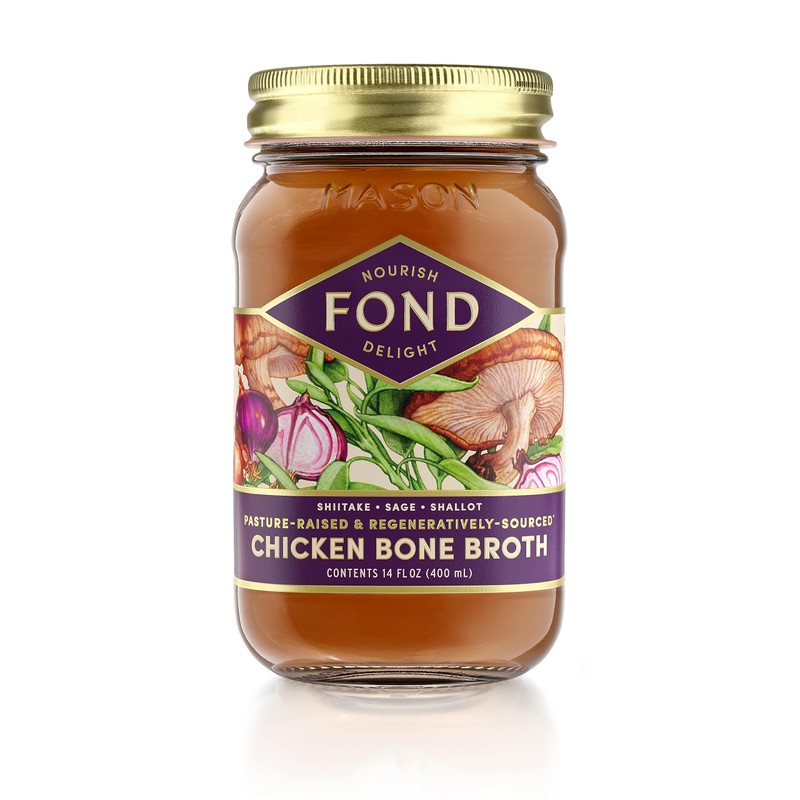 FOND Regenerative Pasture-Raised Chicken Bone Broth Infused with Organic Shiitake