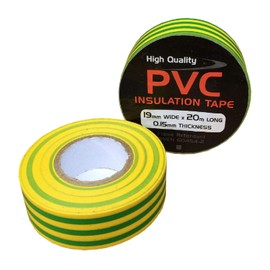 KafTon Green Yellow Electrical PVC Insulation Tape 19mm x 20m - Flame Retardant