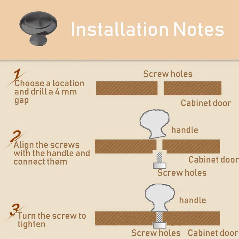 20Pcs 30mm Black Cupboard Knobs Door Knobs Kitchen Cupboard Handles