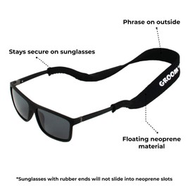 Fun Strapz Sunglass Strap 3 Pack - Durable & Soft Eyewear Retainer Designed with Floating Neoprene Material - Secure fit for Your Glasses and Eyewear (Groom's Drinking Team)