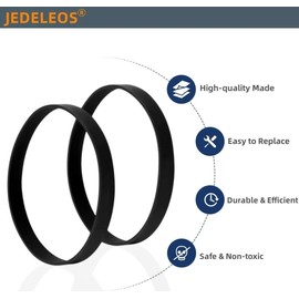 JEDELEOS Replacement Belts for Black and Decker Air Swivel Vacuum Models BDASV101 BDASV102 BDASV103 BDASV104 BDASL201 BDASL202 BDASP103 BDLCE101 and BDLCE101C, Replace Parts 12675000002729 (Pack of 2)