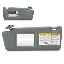 Sun Visor for 2005-2012 Toyota Tacoma, Left Driver Side Gray Sunvisor Replacement 74320-04181-E1