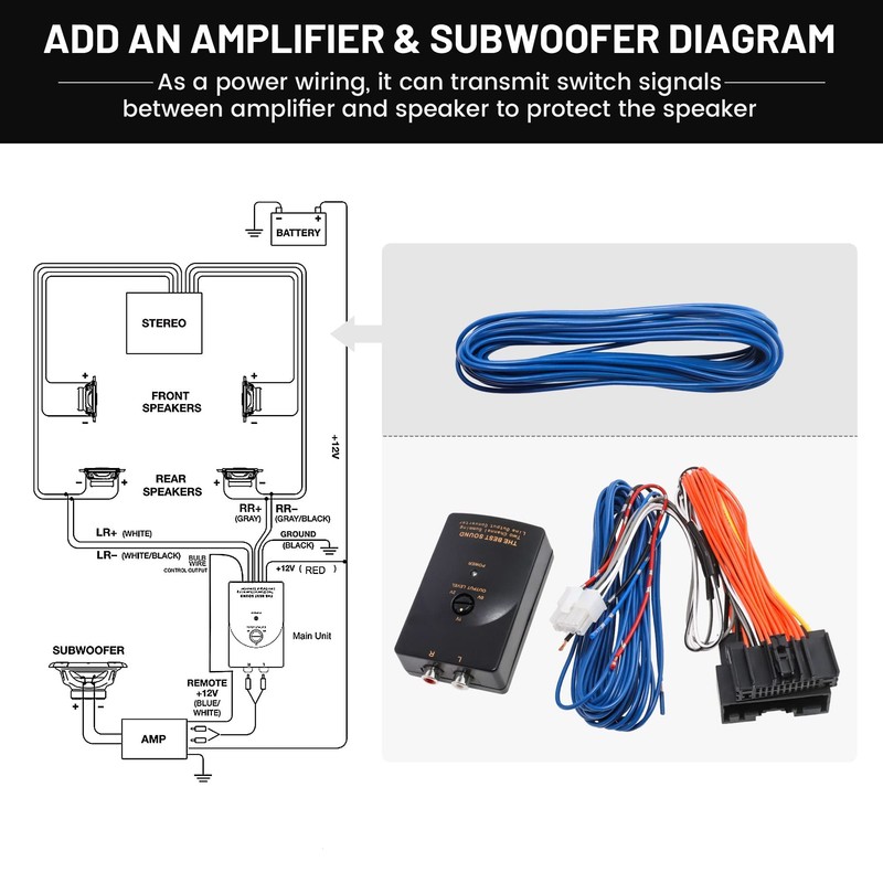 NuIth Add an Amplifier Subwoofer Interface Adapter Kit Select for