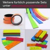 5 x magnetic strips, assorted colours, approx. 1 cm x