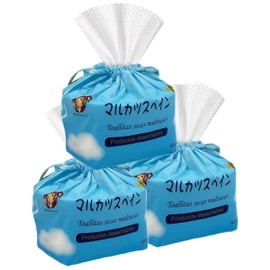 Mehrzwecktücher, trocken und nass, 3 x 60 Blatt (180 Stück), 20 x 20 cm, duftfrei, sehr weich und robust, für Ihre Familie, Erwachsene und den täglichen Gebrauch (3 Packungen)