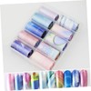 Healeved 40rolls Floral Nail Art Decals Easy Transfer Stickers for
