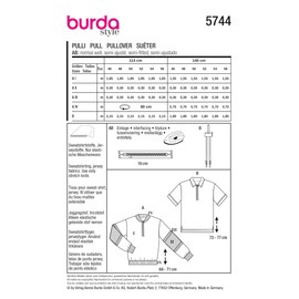 Burda Style #5744 Men's Sewing Pattern Troyer with Stand-Up Collar and Pique T-Shirt Size 46-56
