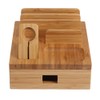 Bamboo Multiple Layer Digital Electronic Bracket Mobile Phone Charging Storage