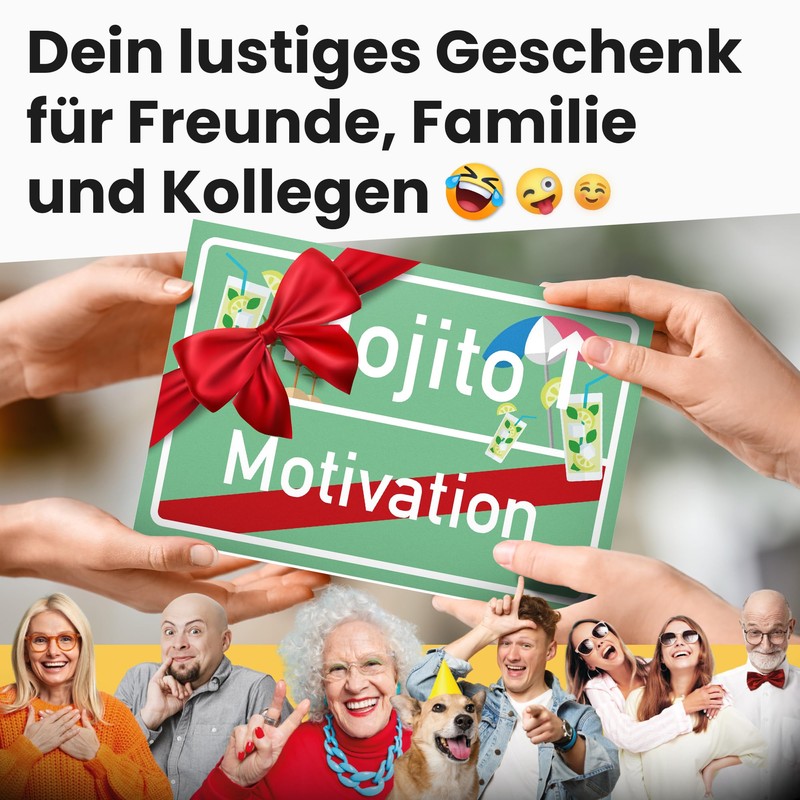 Thank you. Mojito Motivation, Funny Decorative Plastic Sign with Saying