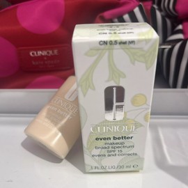 New Clinique Even Better Makeup SPF 15 Shade 0.5 Shell Full Size