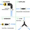 LONGRUN Hose Barb Elbow Fitting -6 Pieces Set