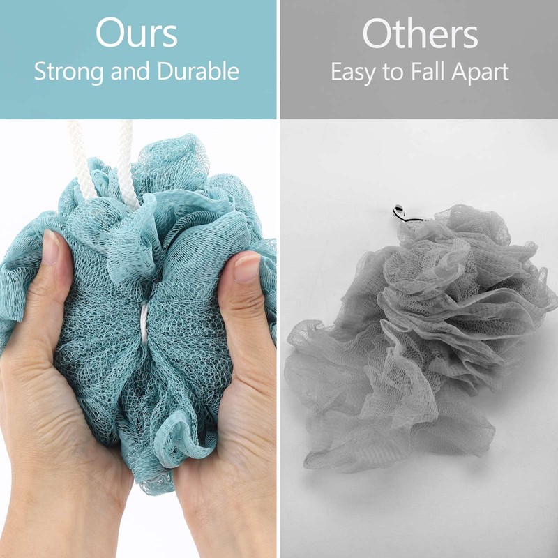 BTYMS 75g/Pc Large Loofah Bath Sponge, Exfoliating Body Scrubber Shower