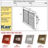 Kair Beige Louvred Wall Vent Grille 155mm External Dimension with