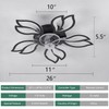 Ruibutrade Modern CeilingFans with Lights, Low Profile Ceiling Fan with