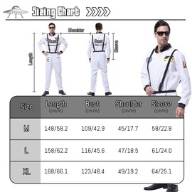 WELLXUNK Men's Astronaut Costume (L)