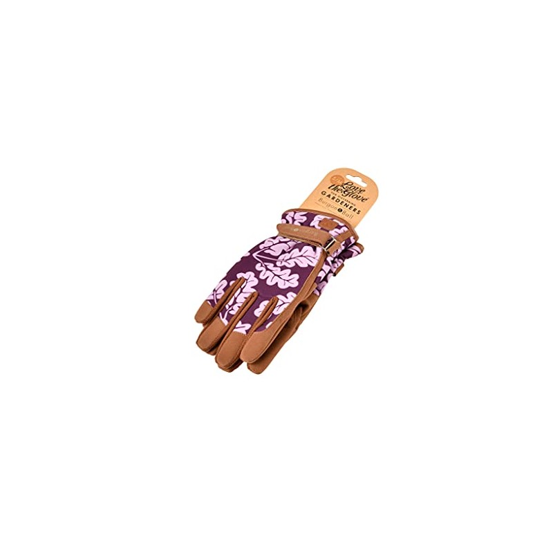 Burgon & Ball Love Oakleaf Plum S/M Gloves, Ladies, Gardening,