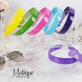 Light Pink 1 Inch Plastic Hard Headband with Teeth Head band Women Girls (Motique Accessories)