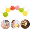 Baluue 6Pcs Non Latex Bath Sponge Scrubbers Drop Shaped Honeycomb