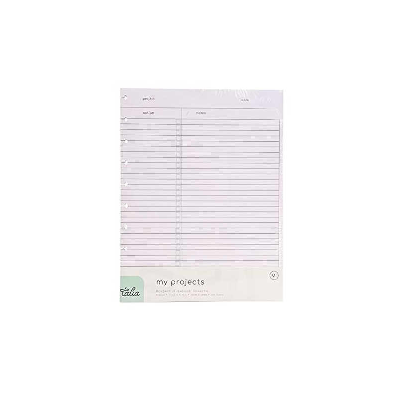 Talia Discbound Notebook Refills (Project Layout, Midsize (7.5in x 9.75in))