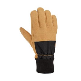 Carhartt Men's Thermal Lined Fleece Cuff Glove, Barley Black, Large