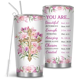 MoYueno Inspirational Gifts for Women, Christian Gifts for Women, 20 Oz You Are Tumbler for Women with Lid & Straw, Spiritual Religious Faith Based Gifts for Women, Birthday Gift