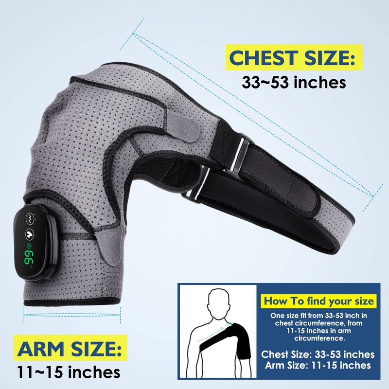 Cordless Shoulder Heating Pad with Massage, FSA Eligible Items List,