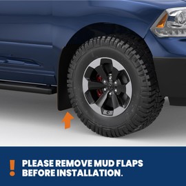 KUIPERAUTO OE Factory Fender Flares Compatible for 2015 2016 2017 Ford F150 F-150 Smooth Black Paintable Wheel Flare Front Rear 4PCS