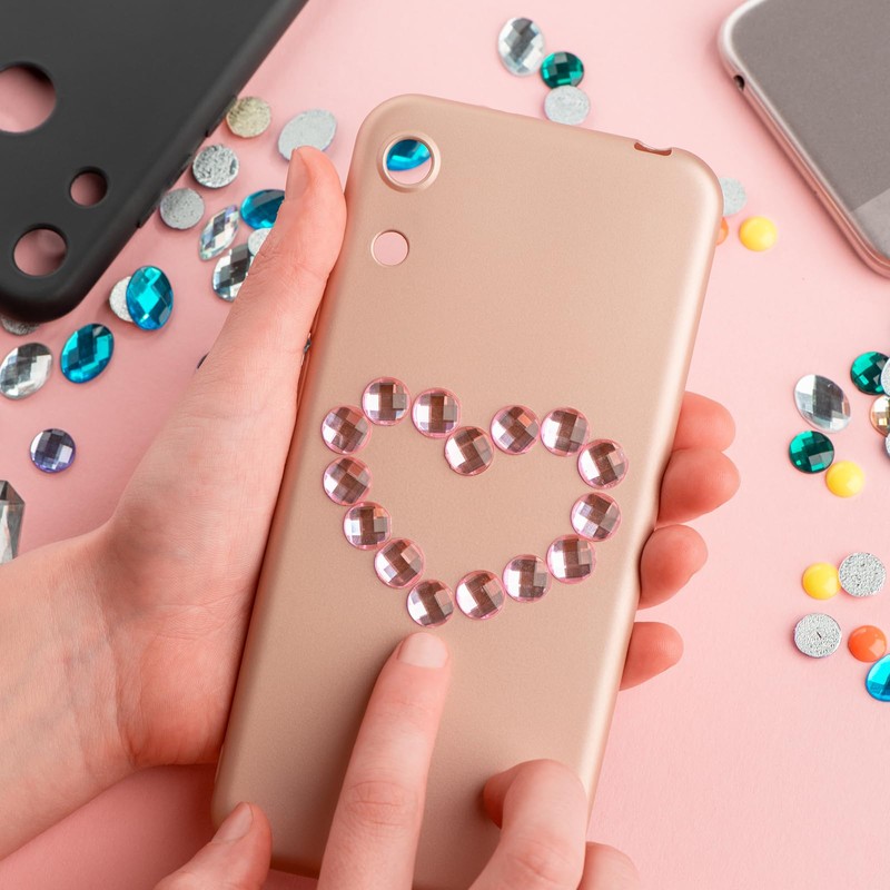 MECCANIXITY 50Pcs Acrylic Horse Eye Gems 7x15mm Flat Back Artificial