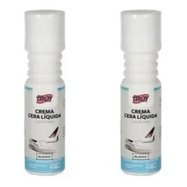 Crema Cera Liquida Calzado Zapatos Tenis Piel Troy Color Blanco