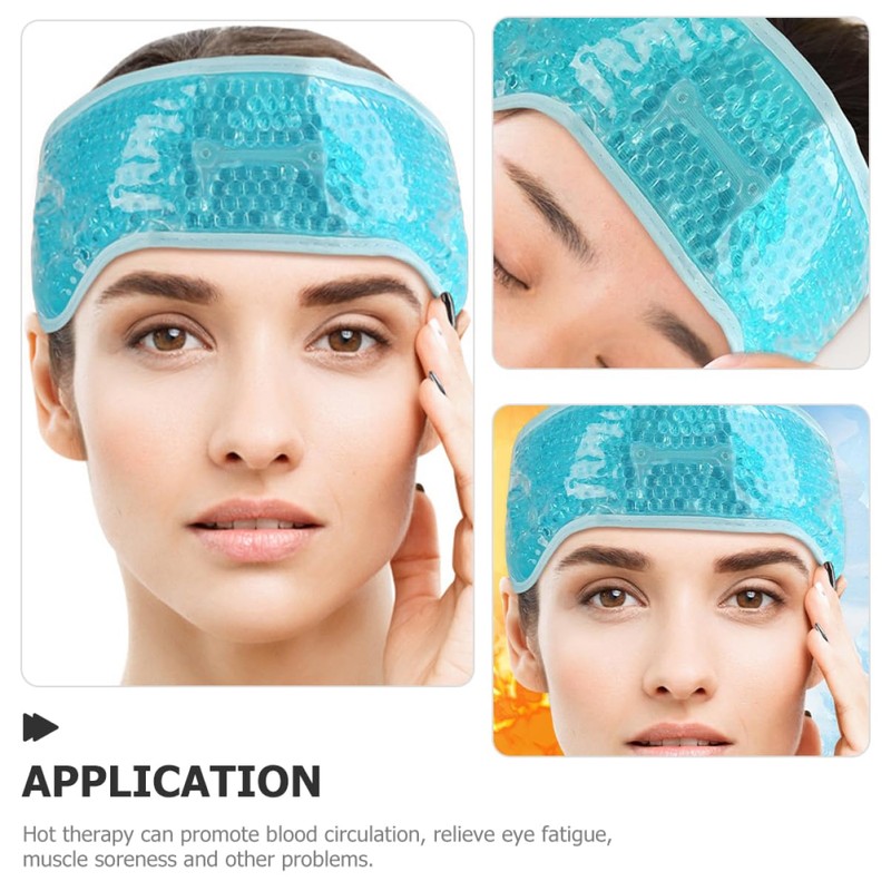 Mikinona Ice Head Wrap Reusable Pack for Headaches Forehead Wrap