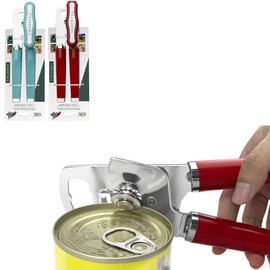 AsggBah 1 Pack Can Opener Manual Multifunction Handheld Heavy Duty Can Opener Stainless Steel Smooth Edge Hand Can Openers Easy Turn Knob Bottle Opener Top Lid Kitchen Essentials Gadgets Tool