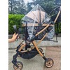 MILA&LOUIS Rain Cover for Pet Carts, Includes 2 Leather Hooks,