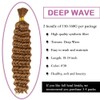 Evaxilc Deep Wave Human Hair for Braiding, Unprocessed, No Weft