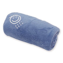 Baby Boum Large Blanket and Toggle Bag with Cute Embroidered blue