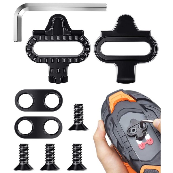 Plate Set with Counter Plate Shoe Plates, 1 Set Bicycle Shoe Plate Set Pedal Cleats Tool Compatible with SPD Road Bike Cleats Set Pedal Cleats with Hex Key