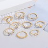 Gold Stackable Rings Set for Women Teen Girls,Boho Butterfly Knuckle