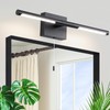 Litaddscen 24 Inch Black LED Bar Bathroom Vanity Light,360° Rotatable