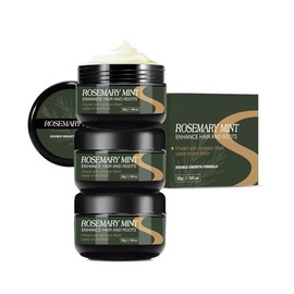 Rosemary Hair Growth Cream Hair Regrowth Treatment Conditioner Moisturizing Scalp Massage Hair Follicle Hair Care Serum Essence (1.67 Oz Rosemary Cream) (1.76 Ounce (Pack of 3))