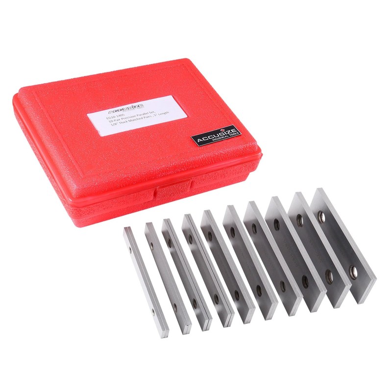 Accusize Industrial Tools 1/8'' Thickness 10 Pairs Precision Parallel Sets,