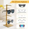 KDYZS+ 4 Tier Sunglass Display Stand, Sunglasses Organizer, Titanium Brushed