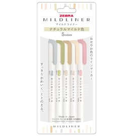 ZEBRA ZEBRA Fluoreszenzstift Mildliner [Parallelimport Waren] (natürliche milde Farbe) WKT7-5C-NTC