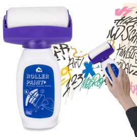 FunisFun Small Roller Wall Patching Brush, Wall Repair Paste Roller Tool, DIY Renovation Wall Spackle Roller with Latex Paint White 500g