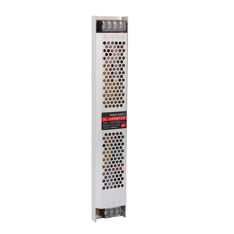 LED Power Supply Ultra Thin 190V‑240V AC Input 12V 16.7A