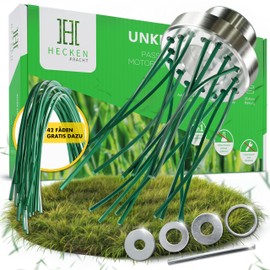Heckenpracht® Professional Nylon Weed Brush for Brush Cutters Small | Includes Free 42x Durable Nylon Thread | Wild Herb Brush for Brush Cutter | 25.4 mm Bore | Brush Cutter Accessories